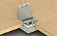 Podlahová zásuvka krabice pro zdvojené podlahy STAKOHOME-8902-H