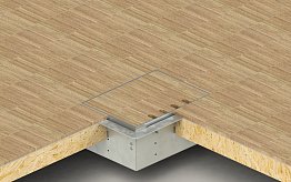 Podlahová zásuvka krabice pro zdvojené podlahy STAKOHOME-8904-H